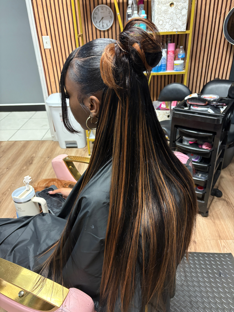Half Up Half Down Quick Weave