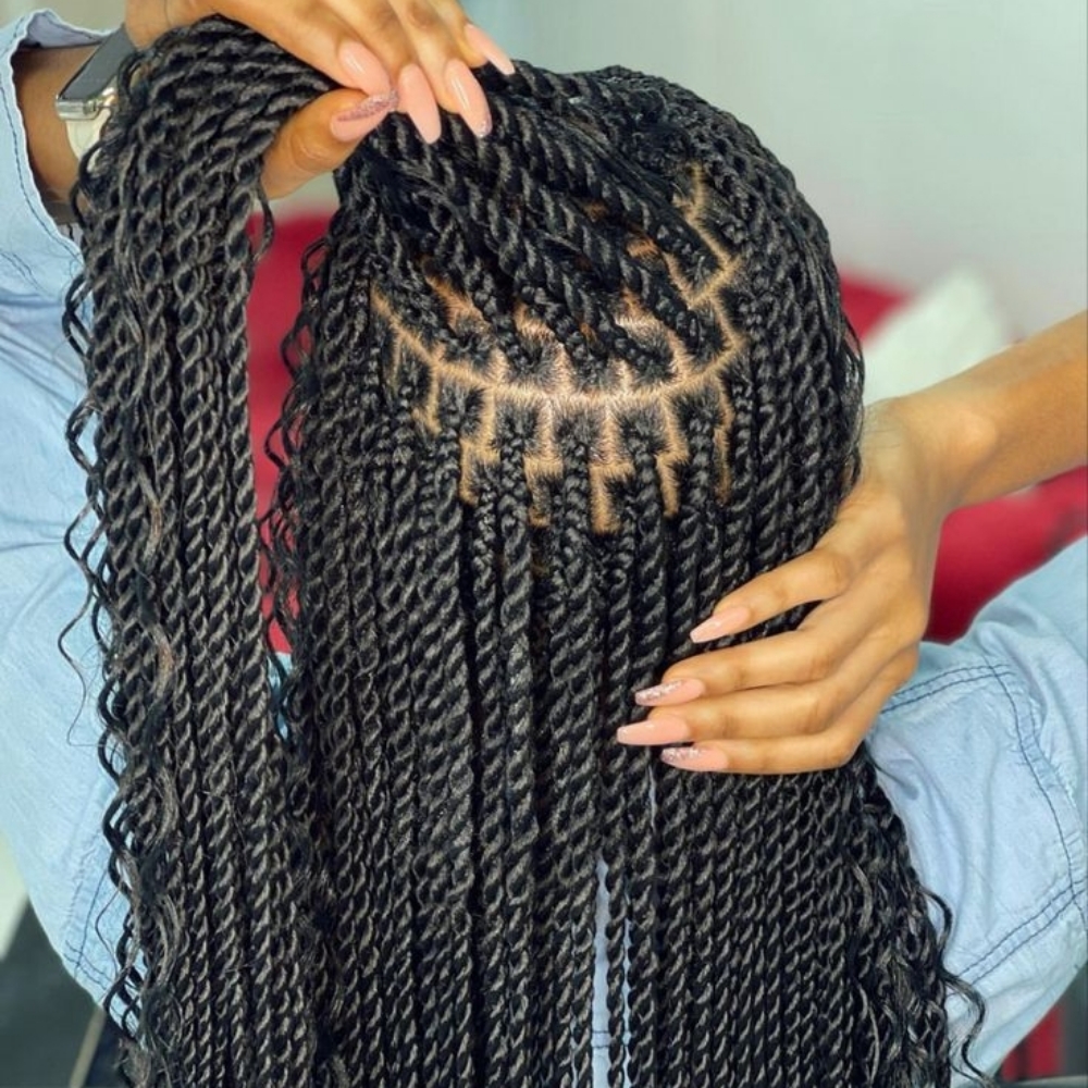 Senegalese Twists Small Miduim at Ruphine Hair Braiding in Marietta, GA