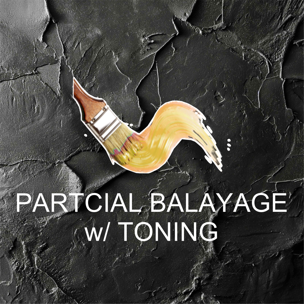 Partial balayage and toning