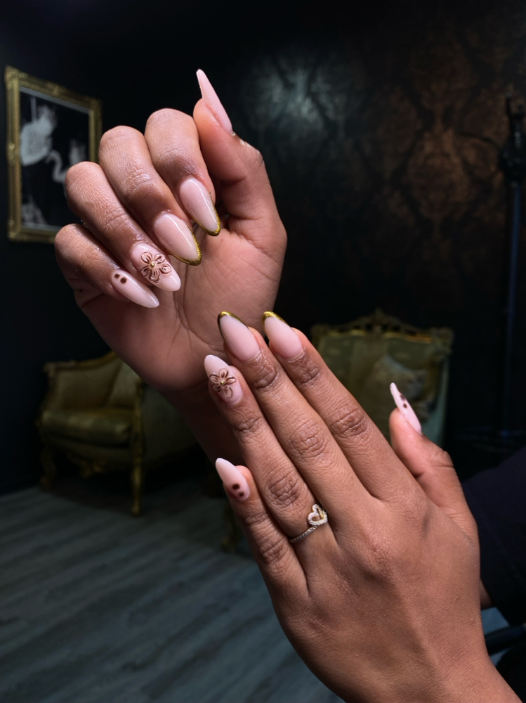 Acrylic Set W/ Nail Art