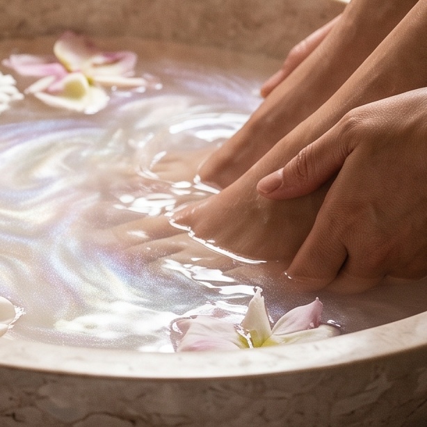 Pearl Pedicure at Kitchen Nails Desert in El Paso, TX