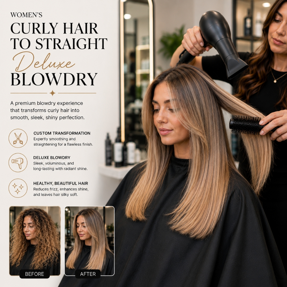 Blowdry Smooth/ Deluxe Blowdry at Suite Elixir Hair Studio in Timonium, MD