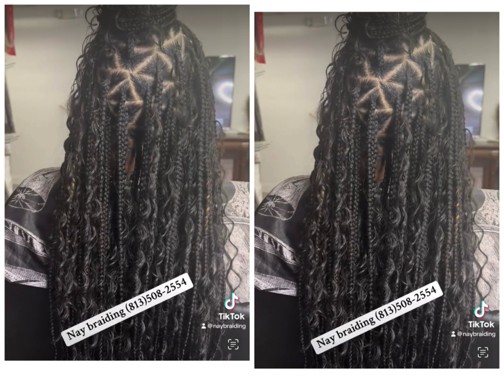Boho Knotless Triangle Part at NAY HAIR BRAIDING in Springhill, FL