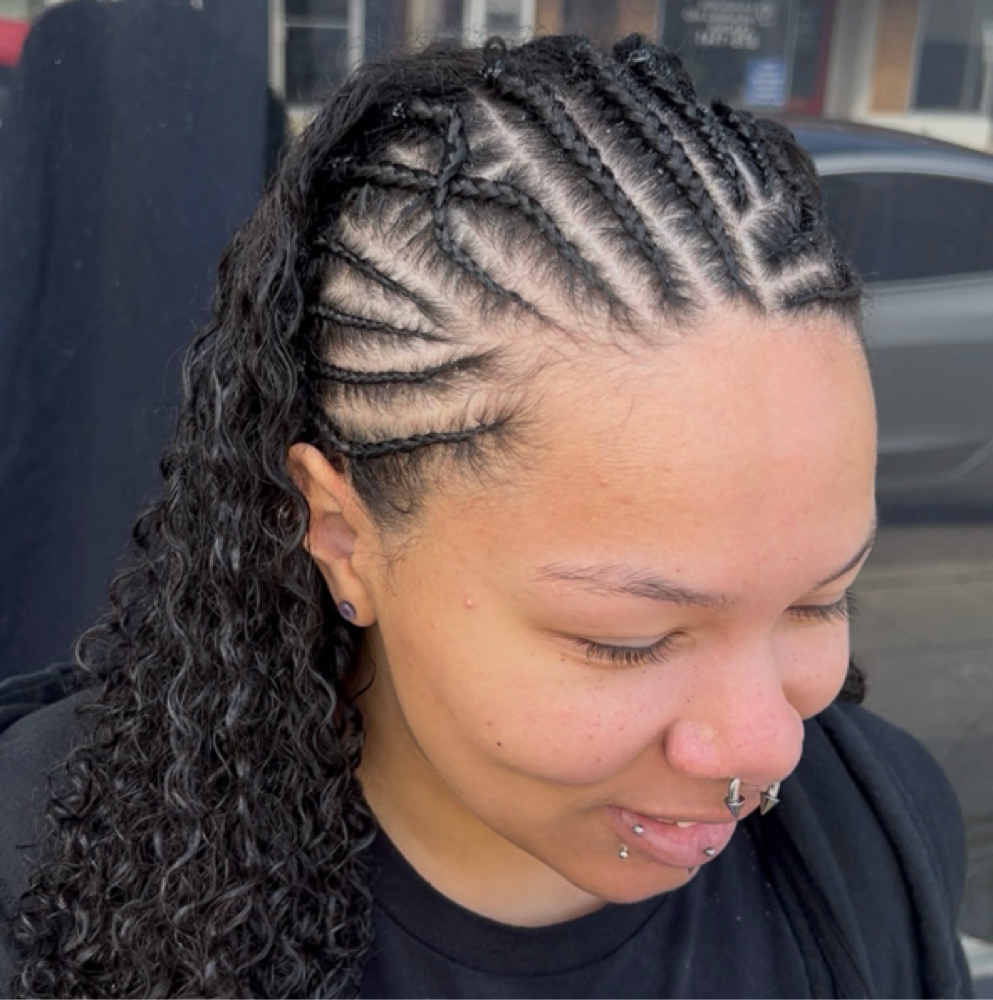 Trendy Freestyle Design Braids at Dolledbythebratt in Fairborn, OH