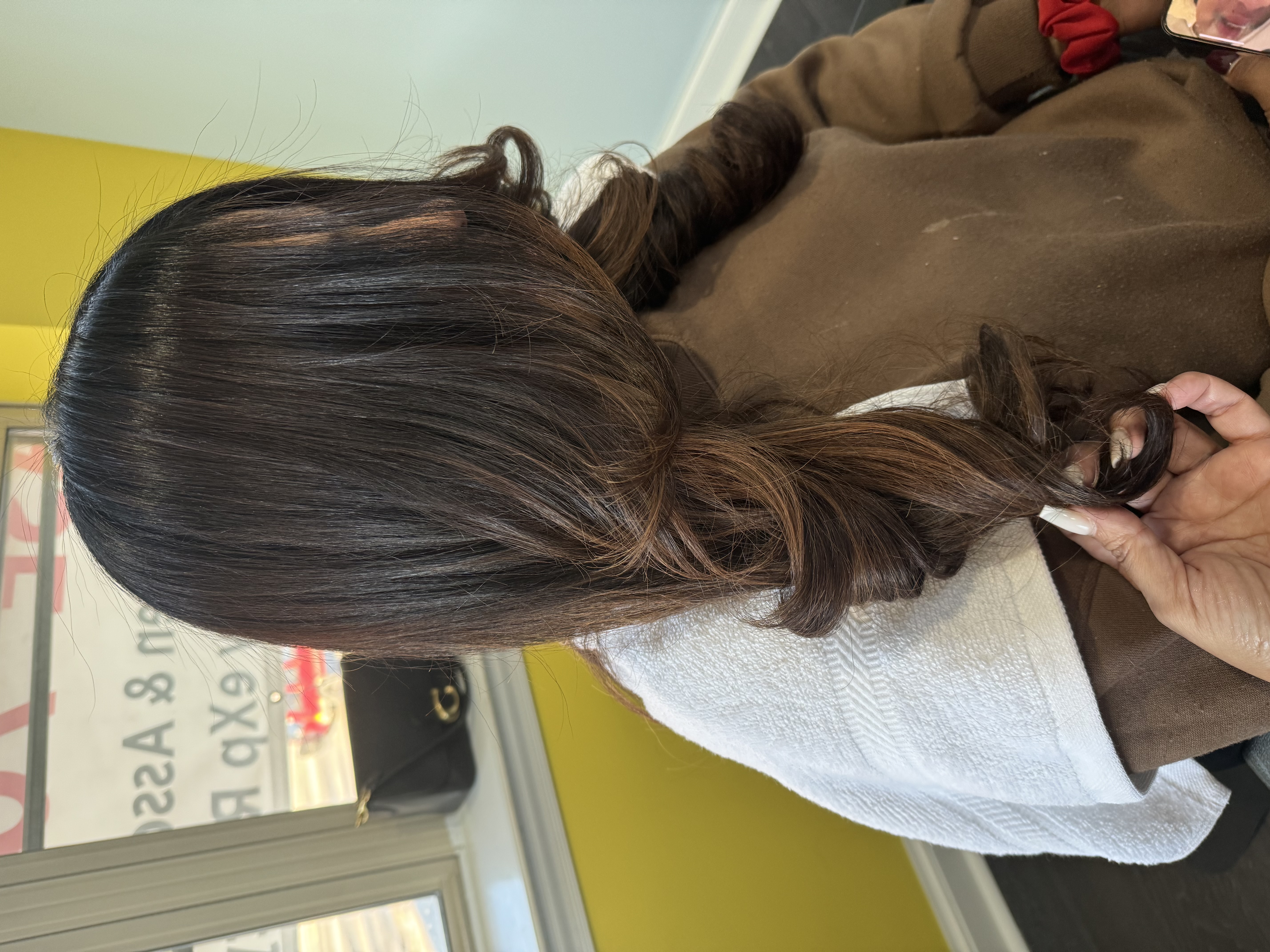 Blow out processed hair medium