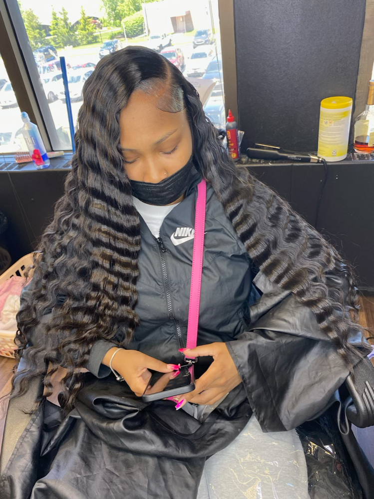 Quickweave W/ Crimps at Hair Styles By Madi in Oakpark, MI