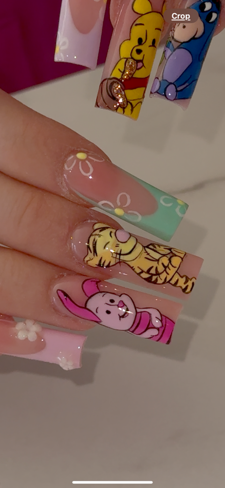 Hand Painted Characters at Maddy’s Nail Bar in Kings Park, NY