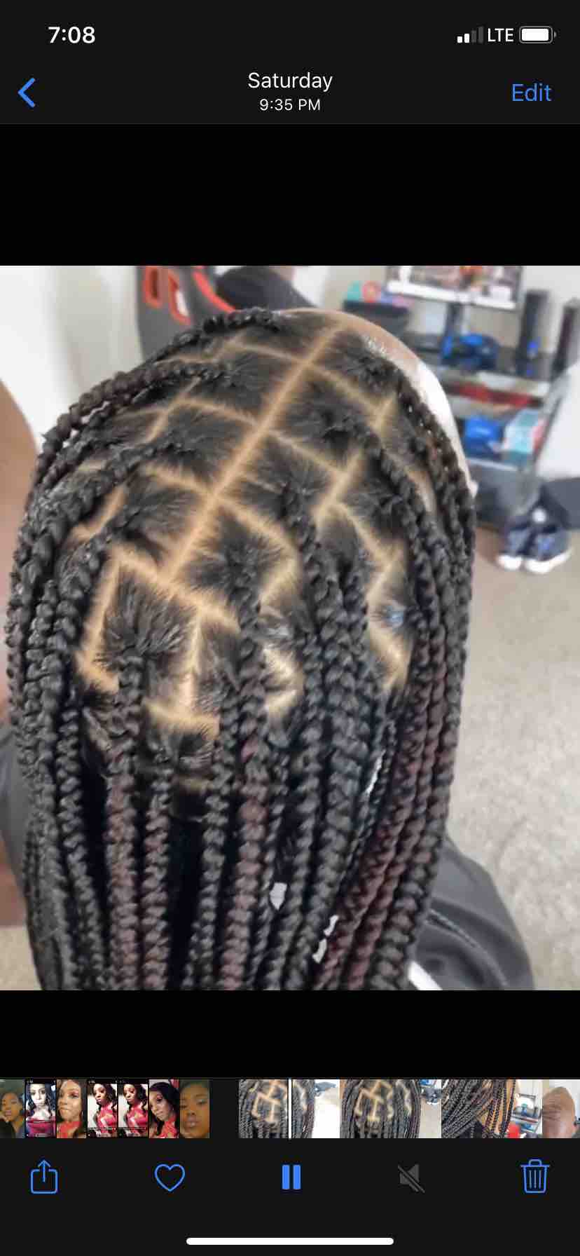 Medium Knotless Braids