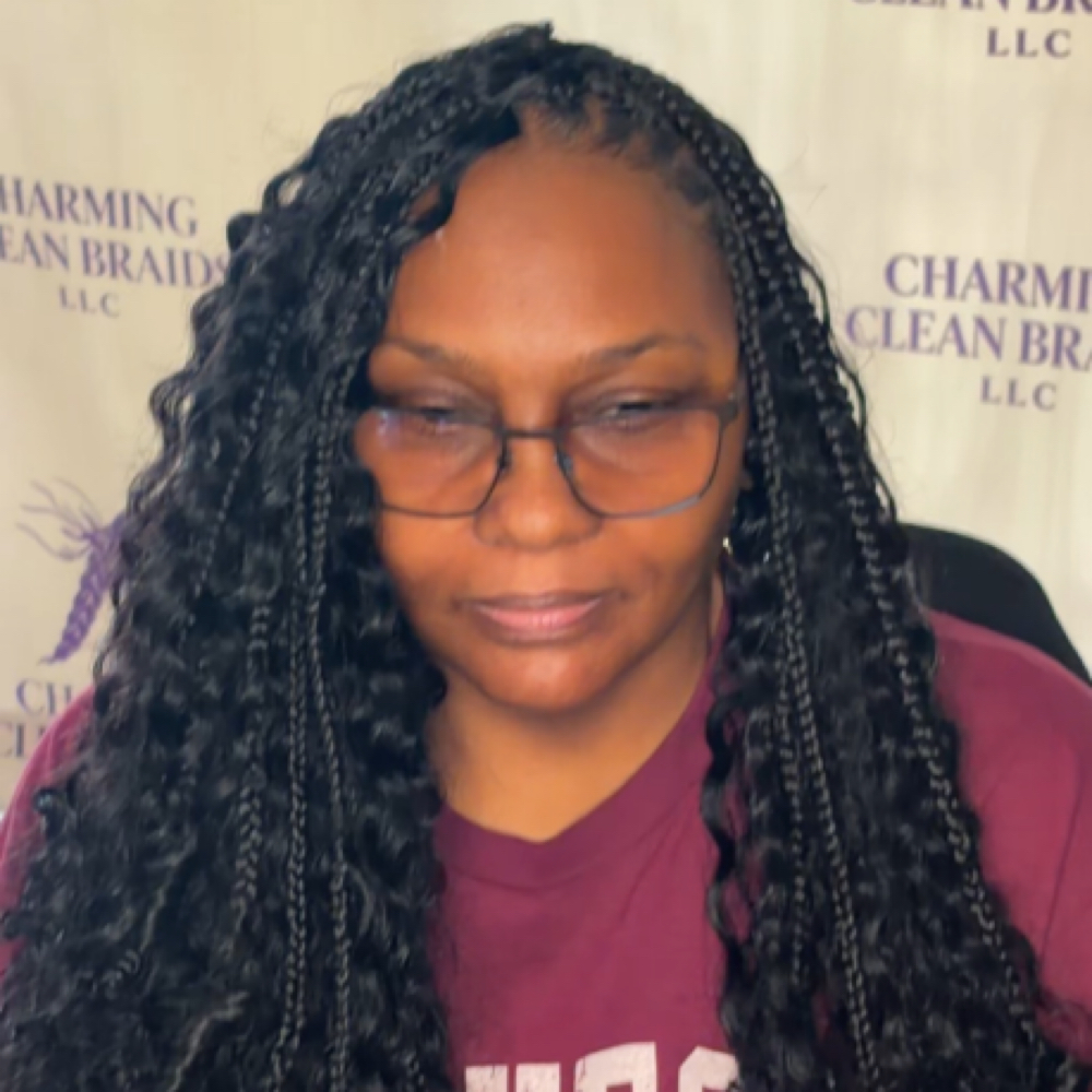 Small Boho Knotless (Butt Length) at Charming Clean Braids in Fayetteville, NC