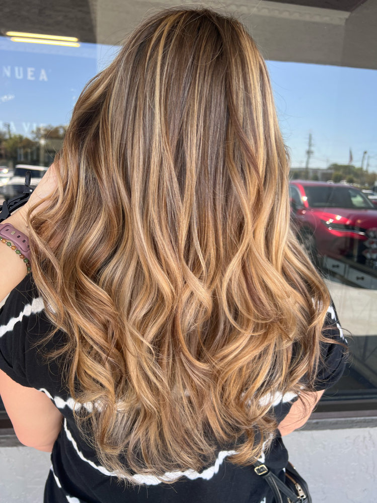 Full Highlights/Balayage With Haircut Or Style