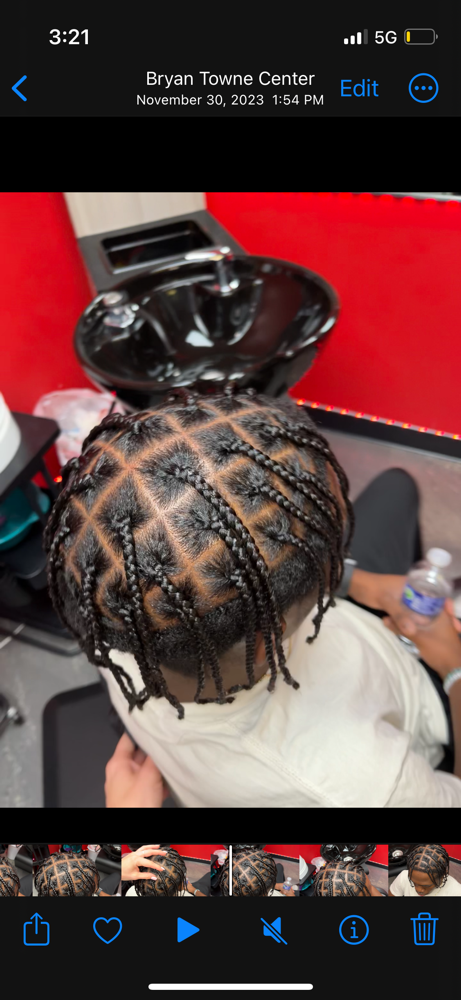 Square Box Braids For Men