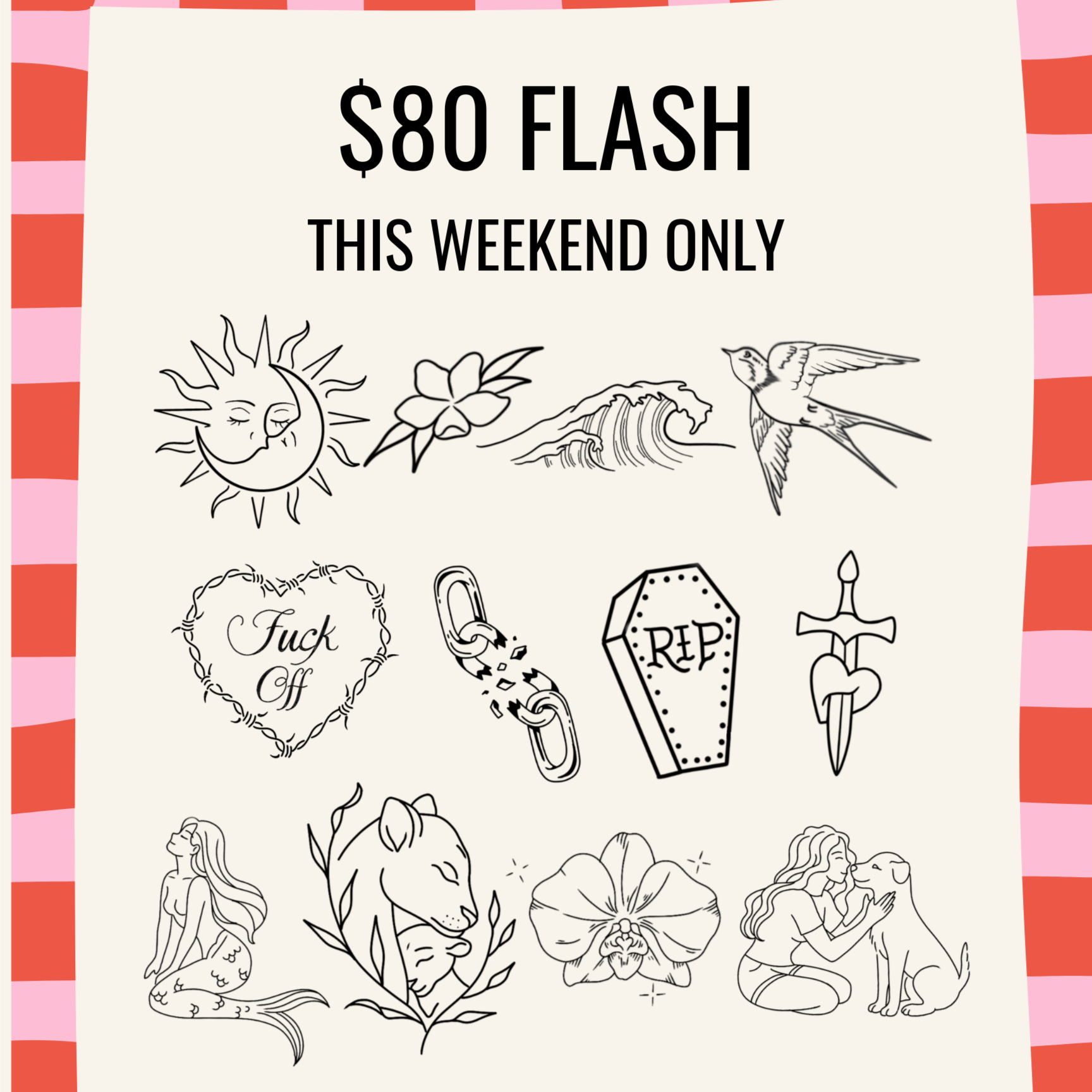 $80 FLASH TATTOO at Carribbean Connection in Jacksonville Beach, FL