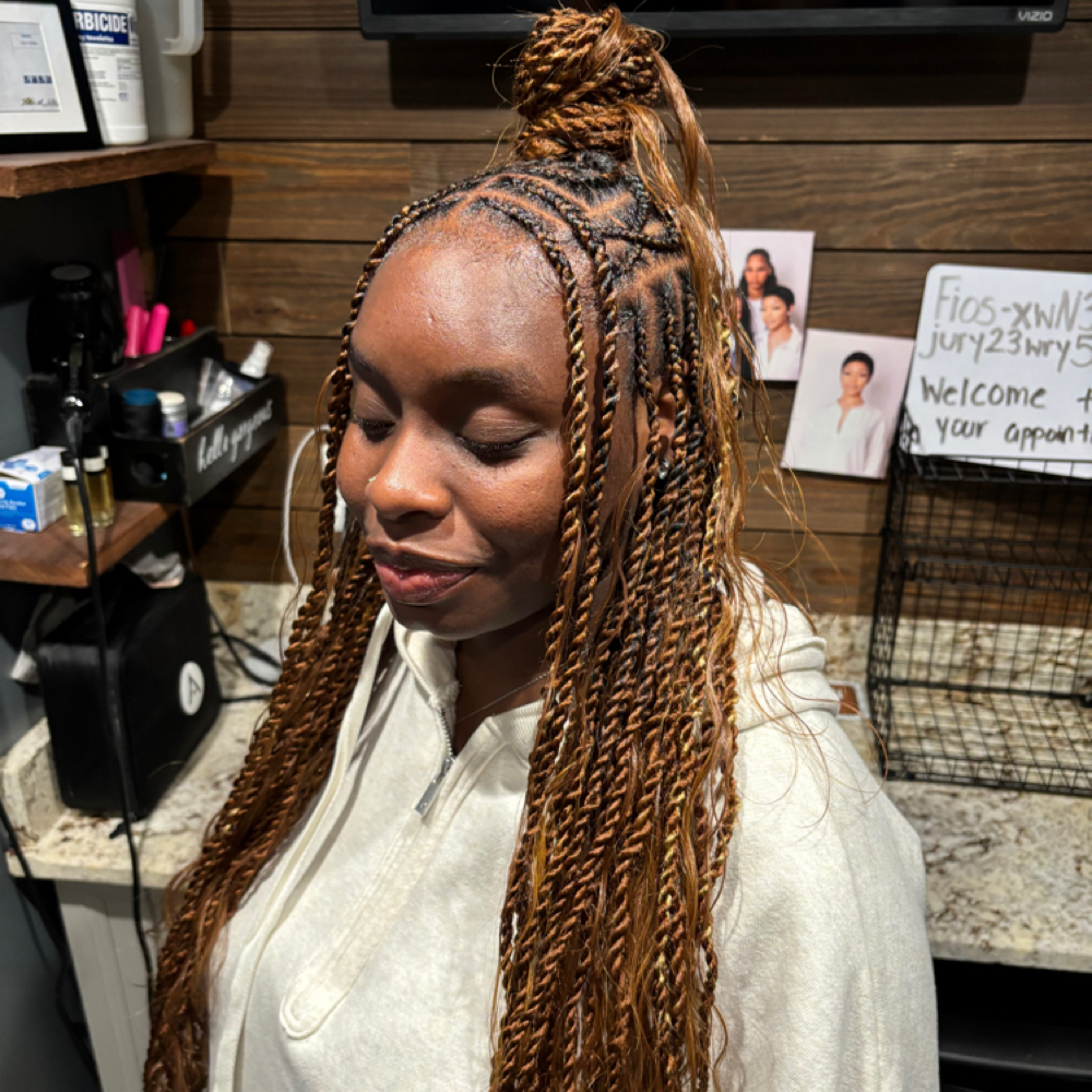Fulani Braids(waist length) at Xtraordinari Hair in Brandywine, MD