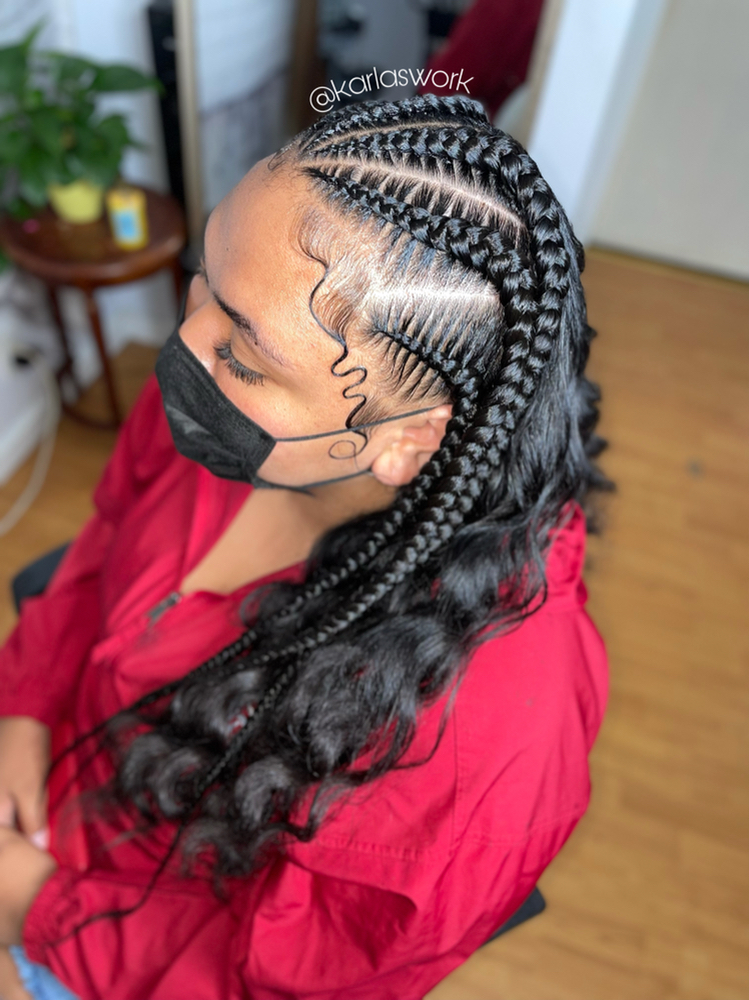Half Braids/ Half Sew In