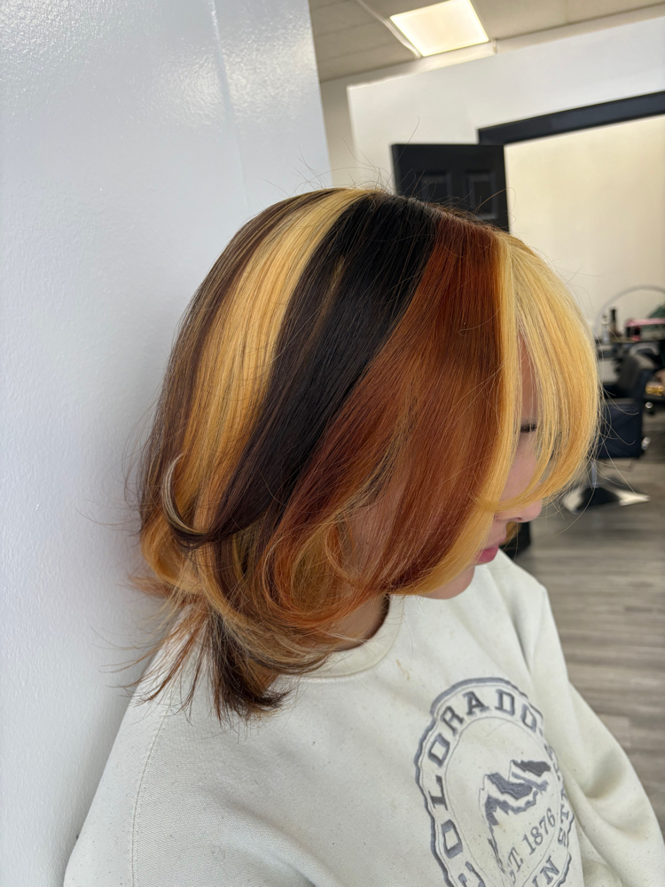Partial Foil + highlights at Barbiez Studios in Wichita, KS