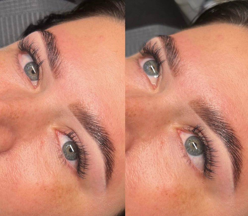brow lamination + tint