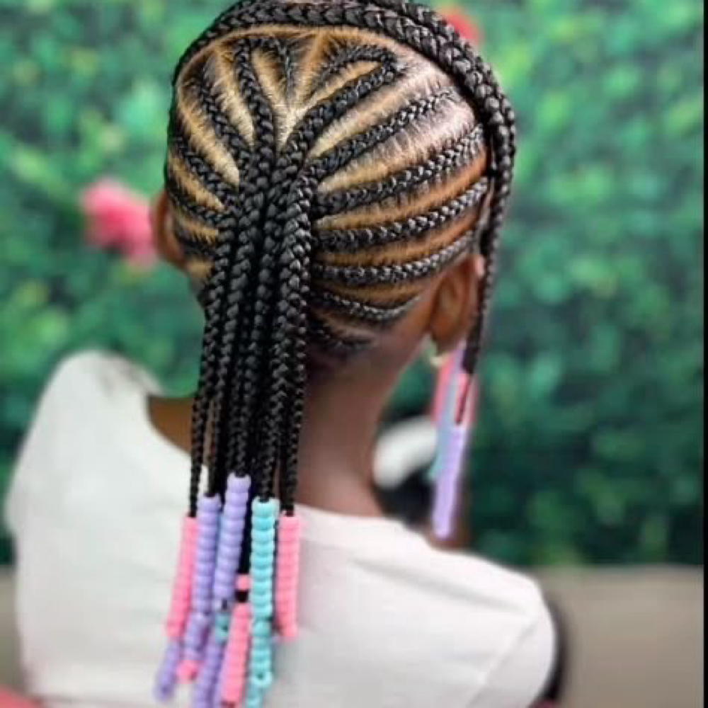 Kids Cornrows at Glyn hair braiding in Jacksonville, NC