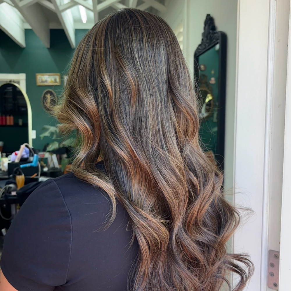 partial /mini highlight w/Sol🌀 at Velvet Moon Hair & Nails Studio in Ventura, CA