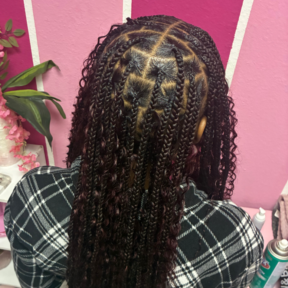 Medium Boho Knotless at Ti X Couture Braiding Services in Waco, TX