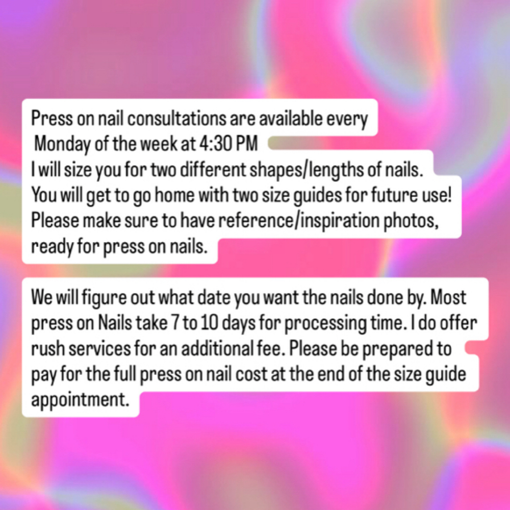 Press On Nail Consultation + Sizing at Nails By Kiyoko in Portland, OR