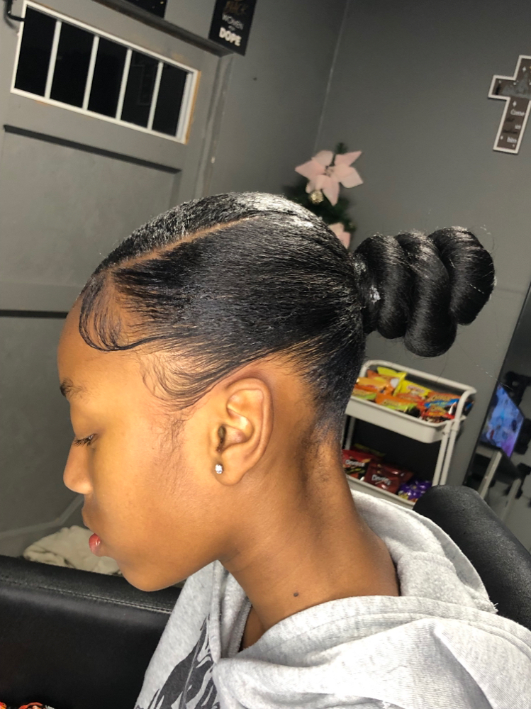 Slick Back Top Knot Bun