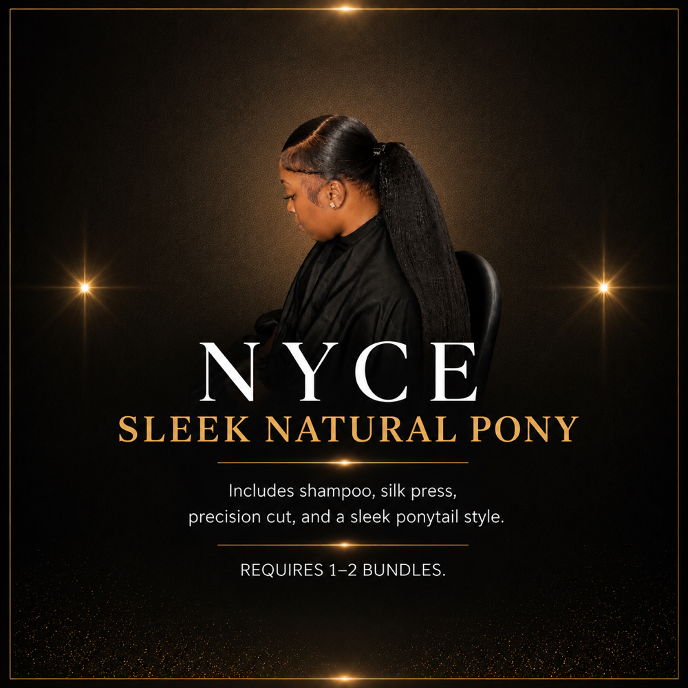 NYCE Sleek Natural Pony at SO NYCE STUDIO in Fayetteville, NC
