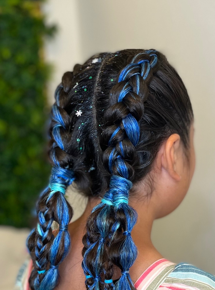 Double Dutch Braids W/Colorful Hair