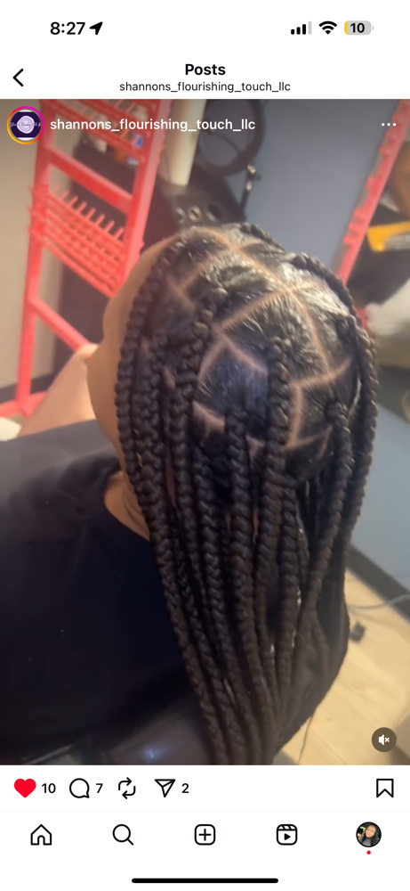 Large Knotless Braids at Shannon Qualls in Columbus, OH