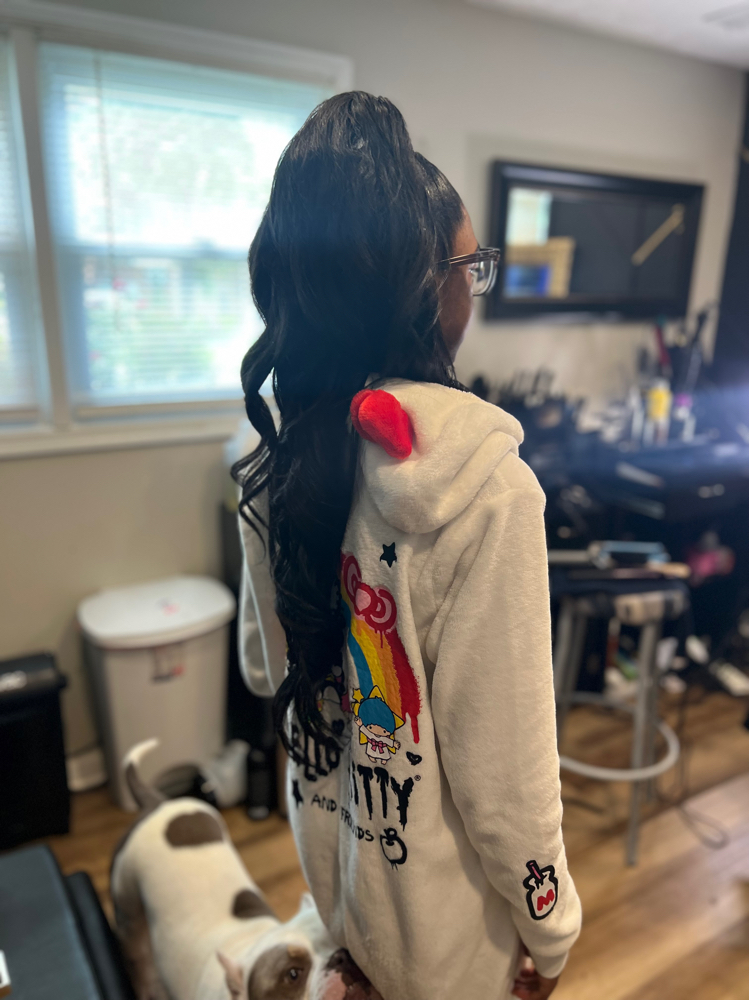 Half Up Half Down Quick Weave