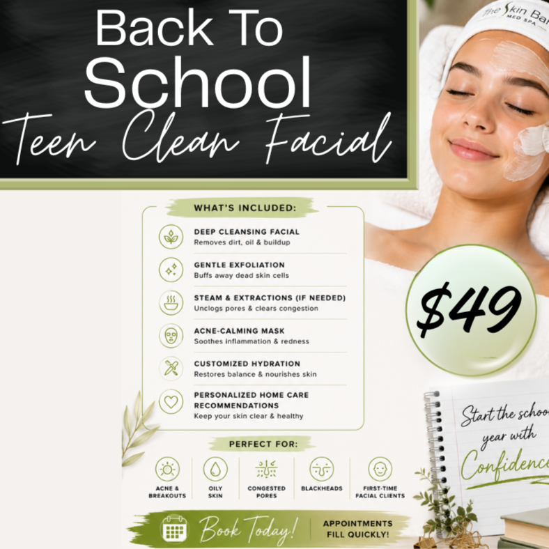 Teen Clean Facial at The Skin Bar & Med Spa in Bryant, AR
