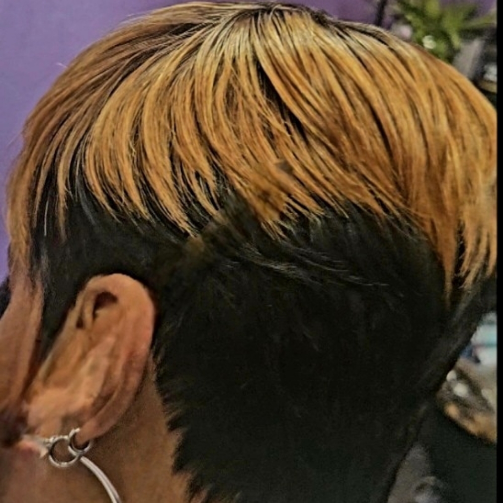 Glue In -  Pixie SHORT STYLES ONLY at Salon Iso weaves in District Heights, MD
