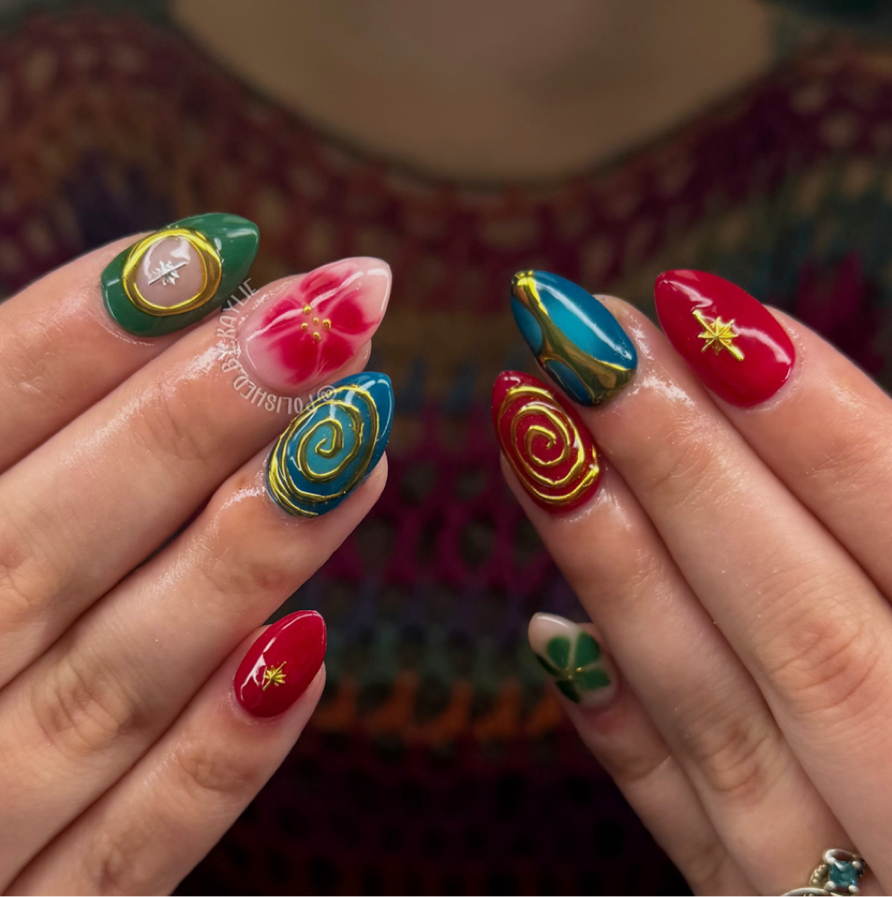 Gel-X Set W/ Maximal Design at Fig + Poppy Beauty Studio in Leominster, MA