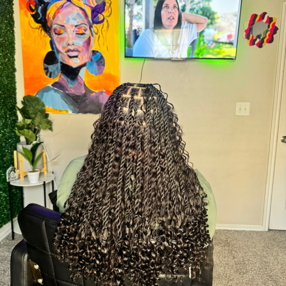 Medium Boho Island Twists 💛 at DejBraids in Denton, TX