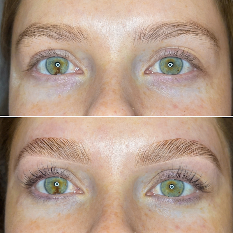 face frame: lash + brow lamination