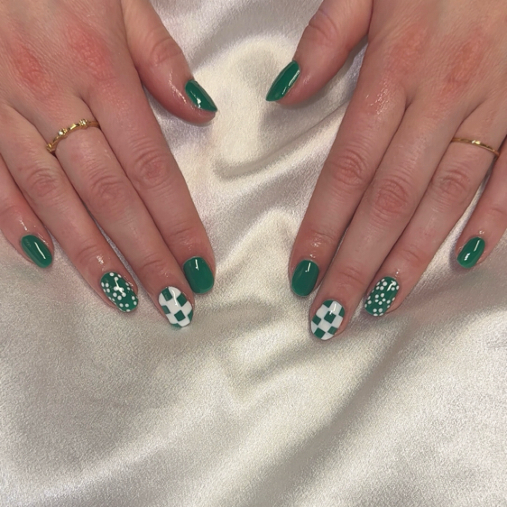 Gel Manicure-Detailed Design at nails.by.addysen in Pennock, MN