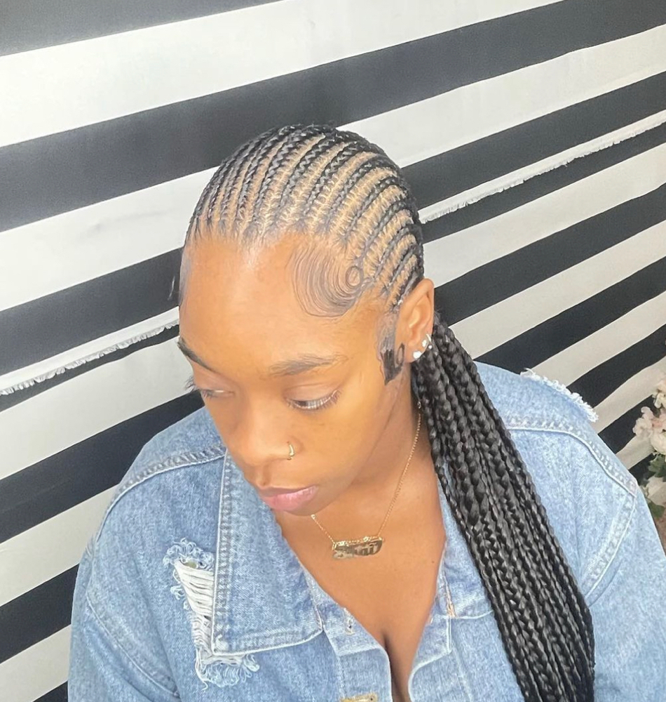 Long straight back clearance braids