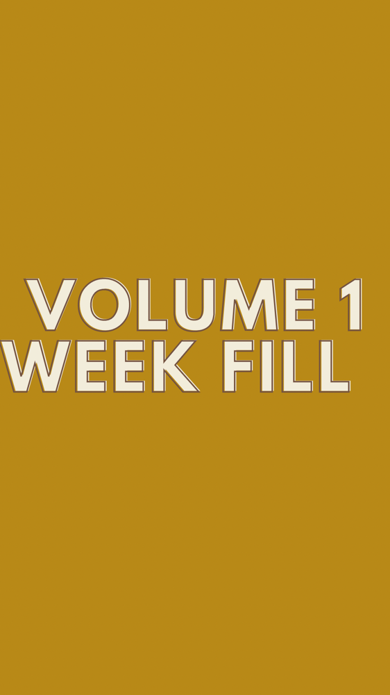 Volume 1 Week