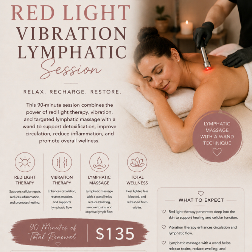 Lymphatic 90 Min W/ Red Light at Kalm & Glow in Fortmill, SC