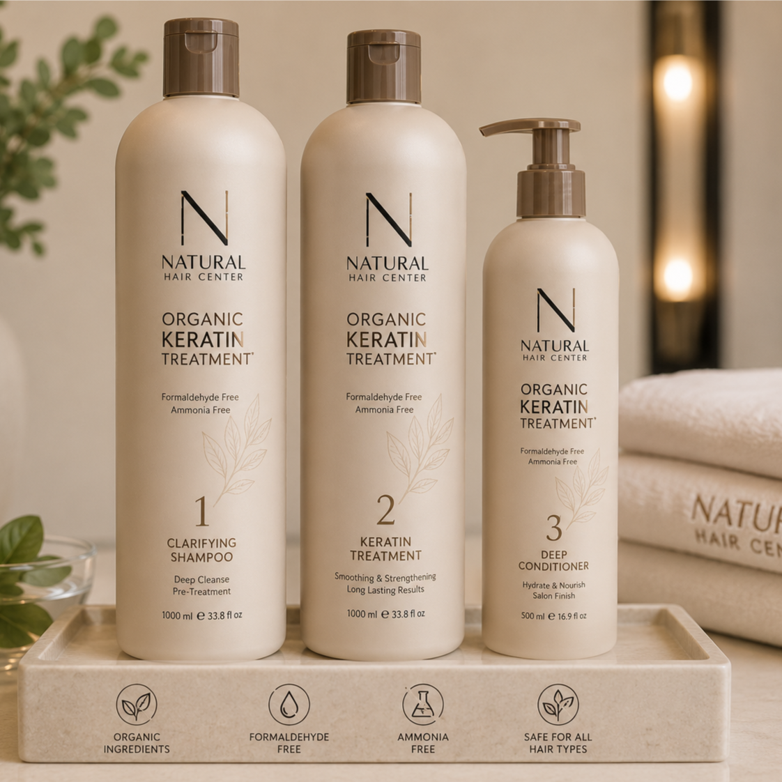 Organic Keratin (Long Hair) at Natural Hair Center in Aventura, FL