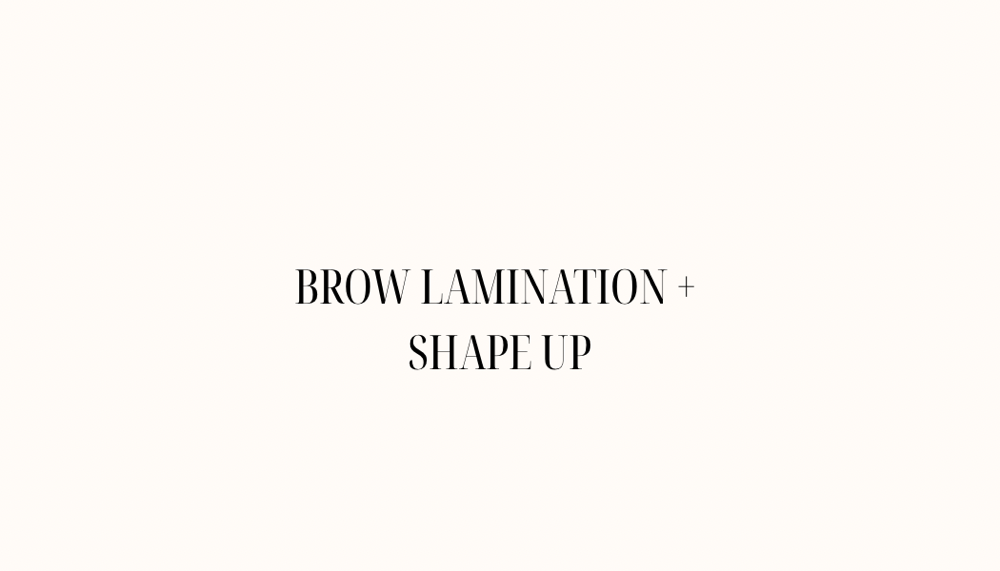 Brow Lamination + Shape Up