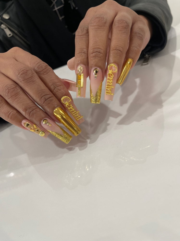 Full Set Acrylic & Nail Art Combo