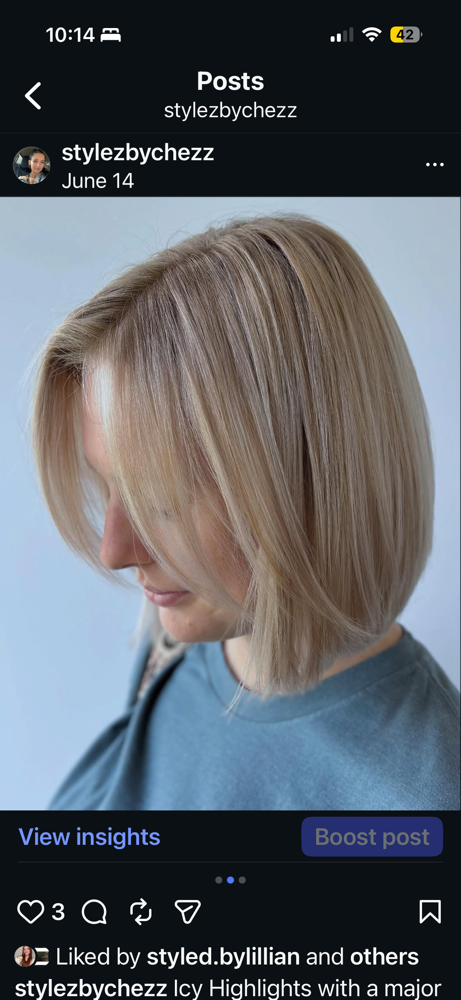 Full Highlight at Dye Hard Studio in Webster, TX