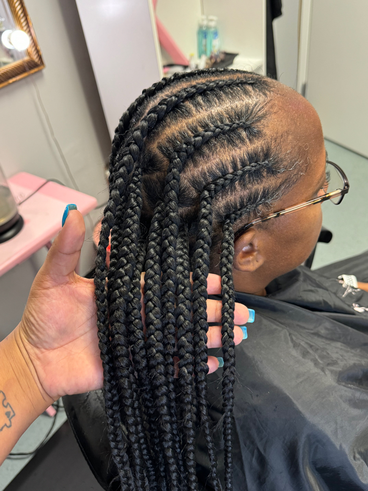 Large Knotless Tribal Braids