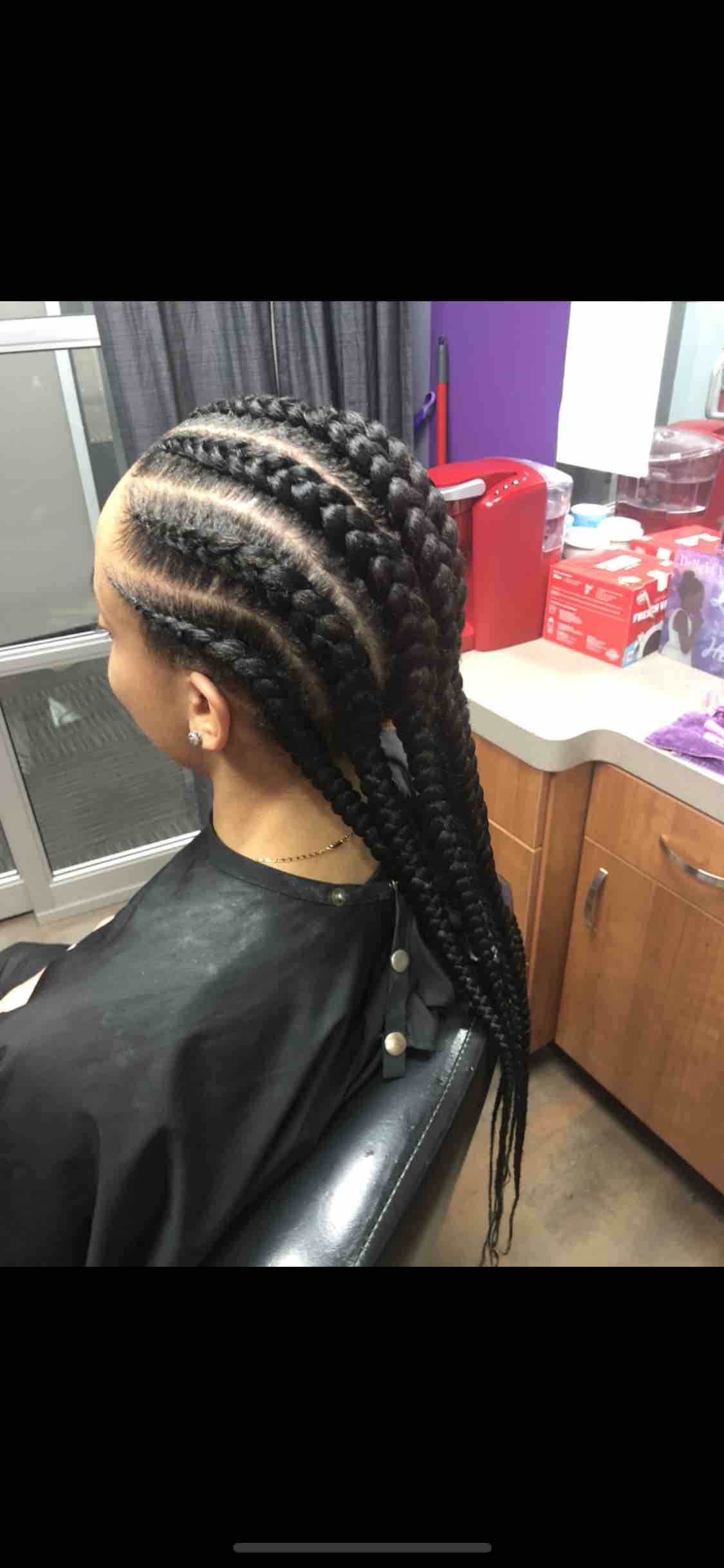 Feed In Braids  2-6 Braids