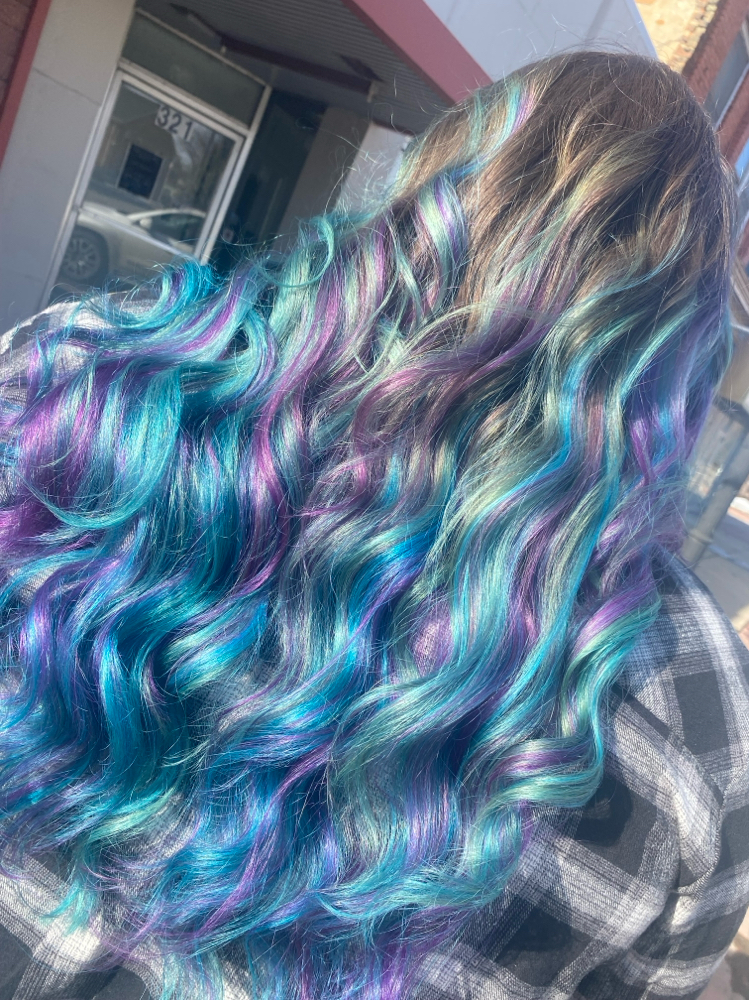 Multiple Colors, Vivids, Full Transformation at Salon 319 in Corunna, MI