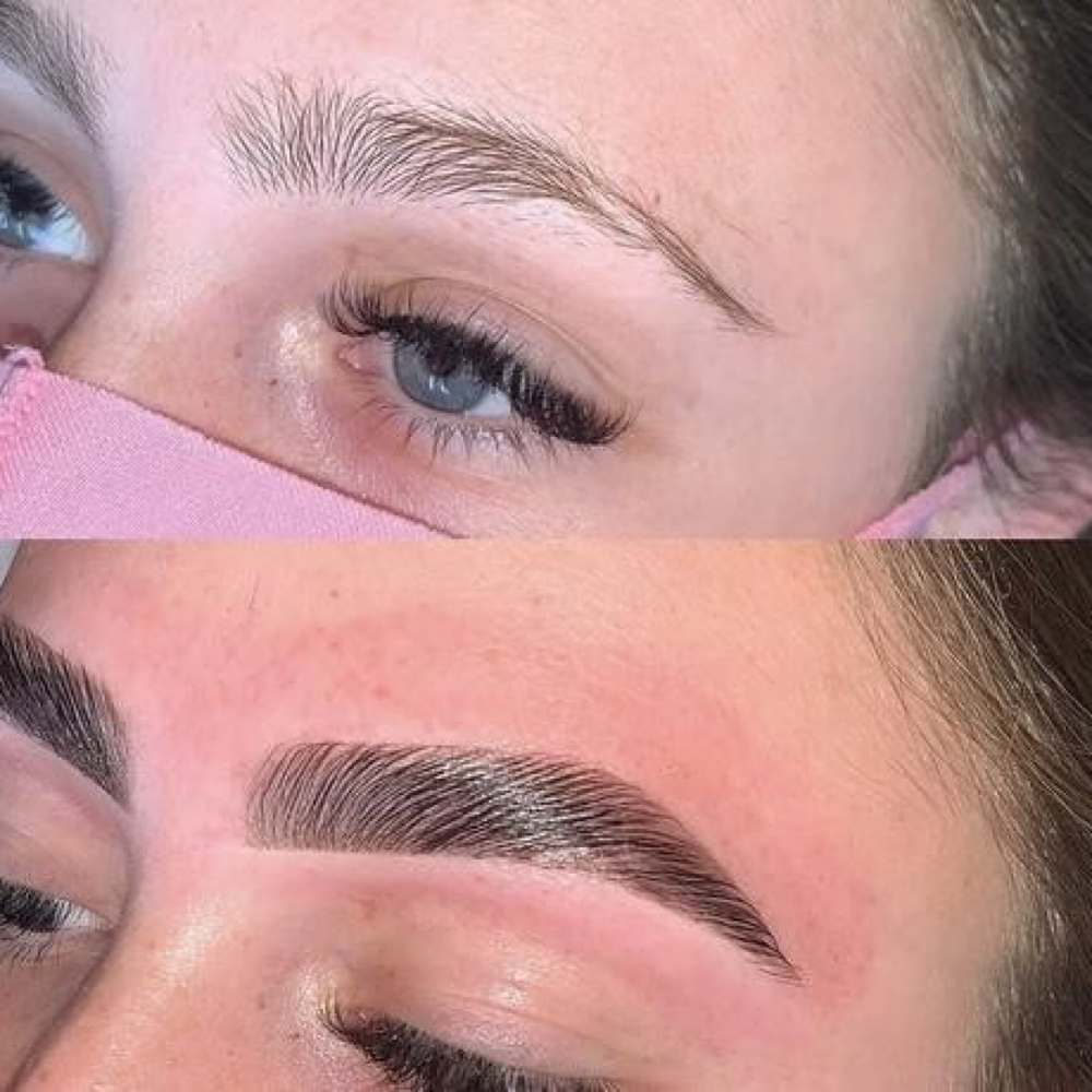 Brow Lamination with Stain at Relaxation Zone in Charlotte, NC