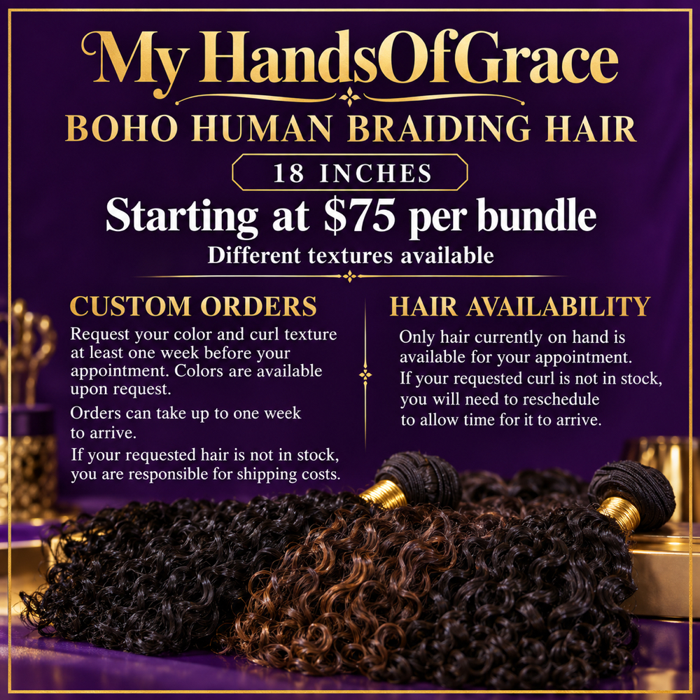 Hair Add-Ons (Human Boho Hair) at My HandsofGrace in Clinton Township, MI