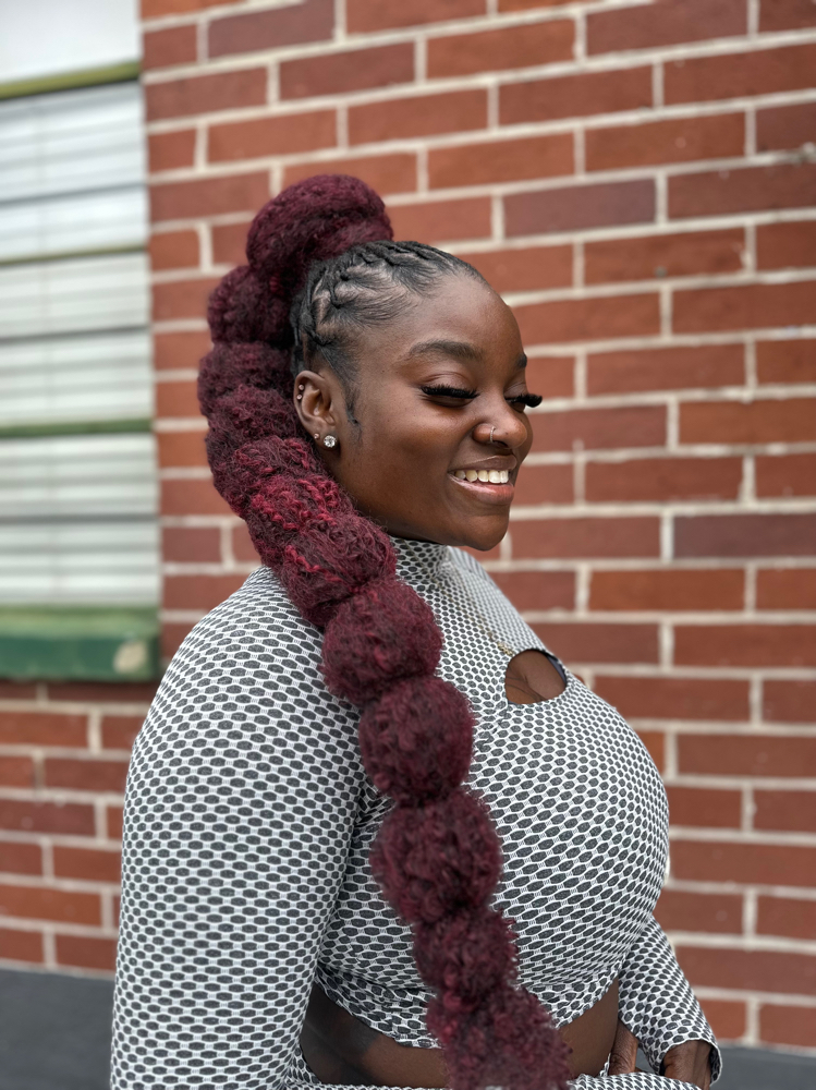 Extended Loc Pony Tails at The Jah Locs Bar in Atlanta, GA