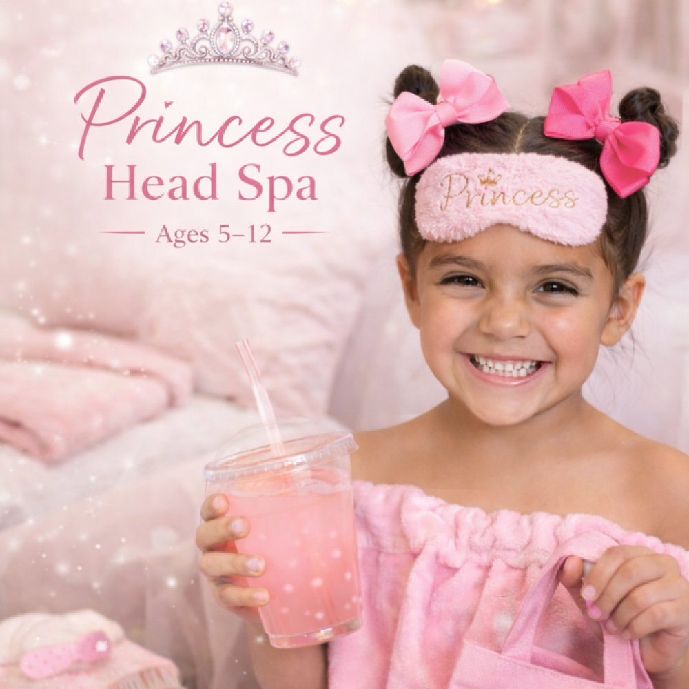 Princess Head spa Ages 5-12 at Skintique Head Spa in Reno, NV
