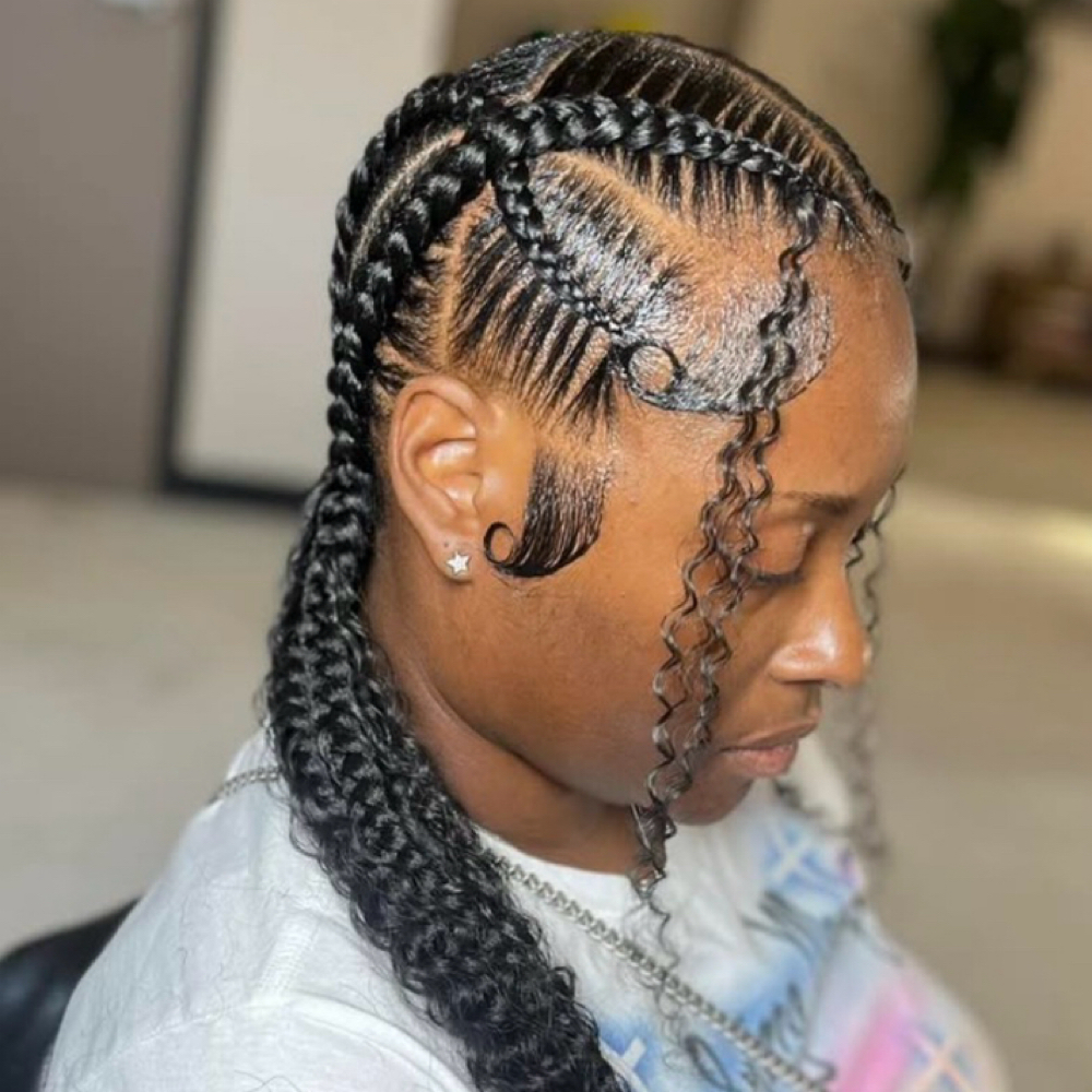 4 Criss Cross Stitch Braids at Cozy Braids in SOUTHAVEN, MS